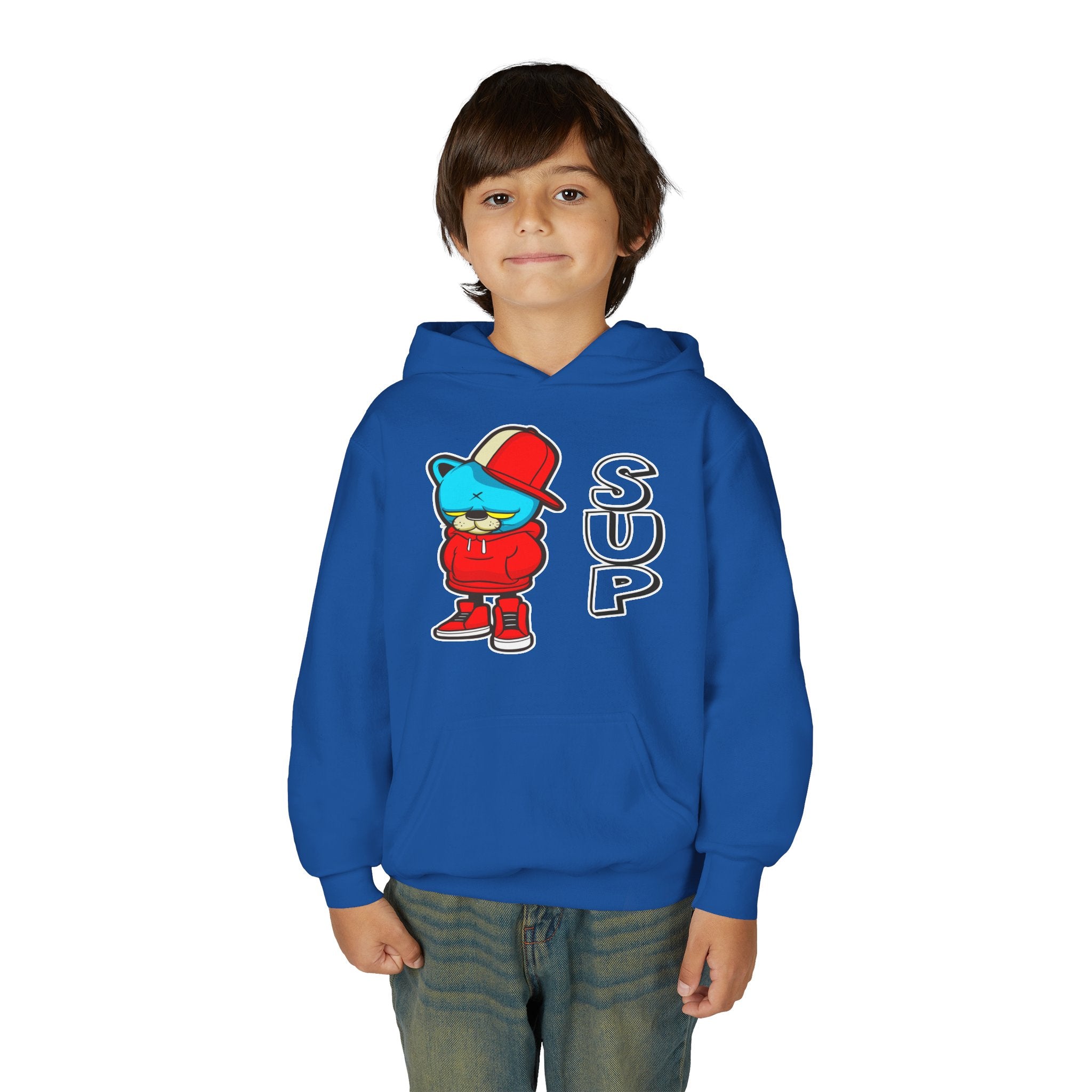 Cool Cat Youth Hoodie - Fun & Trendy, Kid's Pullover, Children's Jumper, Teen Hooded Sweatshirt, Youth Sweatshirt, Cat Lover Gift