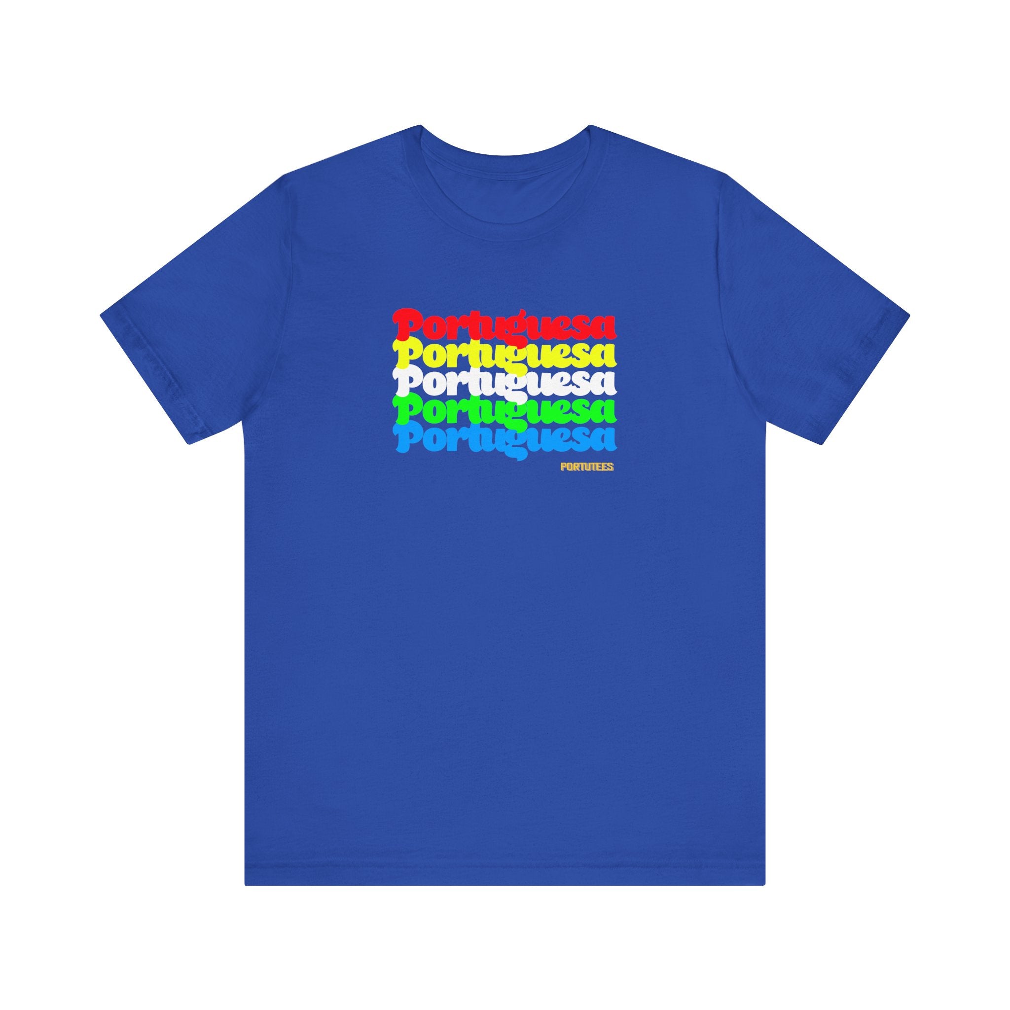 Portuguese Retro Rainbow Tee — "Portuguesa" Graphic T-Shirt