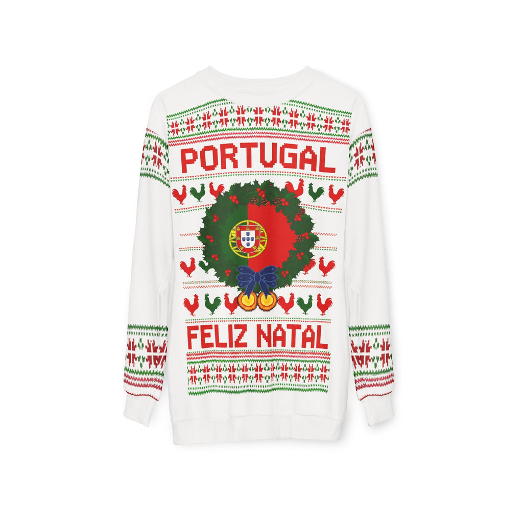 Portugal Feliz Natal Sweatshirt — Christmas Wreath Portuguese Holiday Sweater