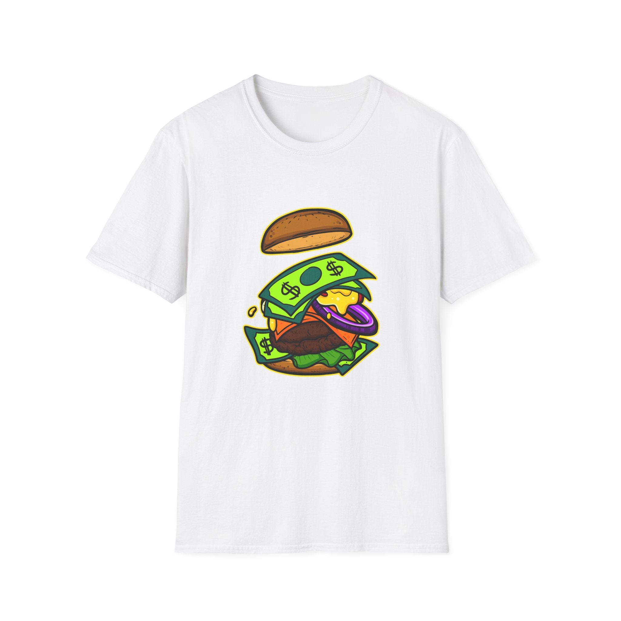 Money Burger Unisex T-Shirt, Funny Foodie Shirt, Perfect for Food Lovers, Gift for Burger Enthusiasts, Casual Weekend Tee, Streetwear