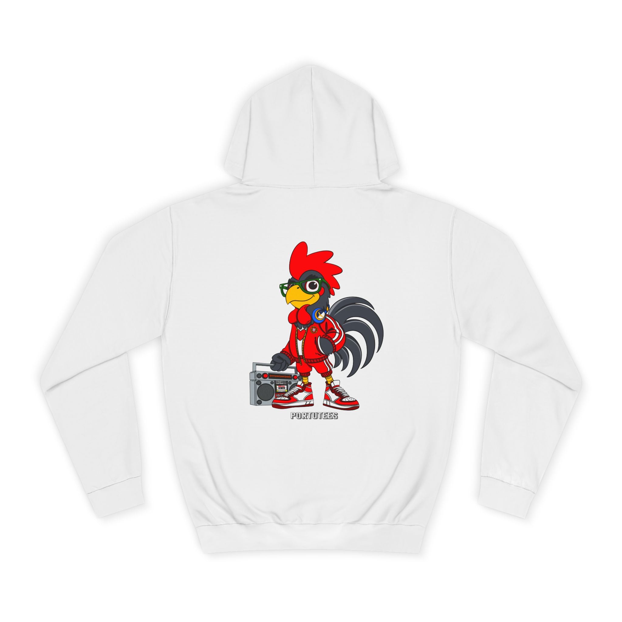 Hip-Hop Portuguese Rooster Hoodie - Urban Style Sweatshirt, Trendy College Apparel, Unisex Outerwear, Chicken Lover Gift, Cool Rooster