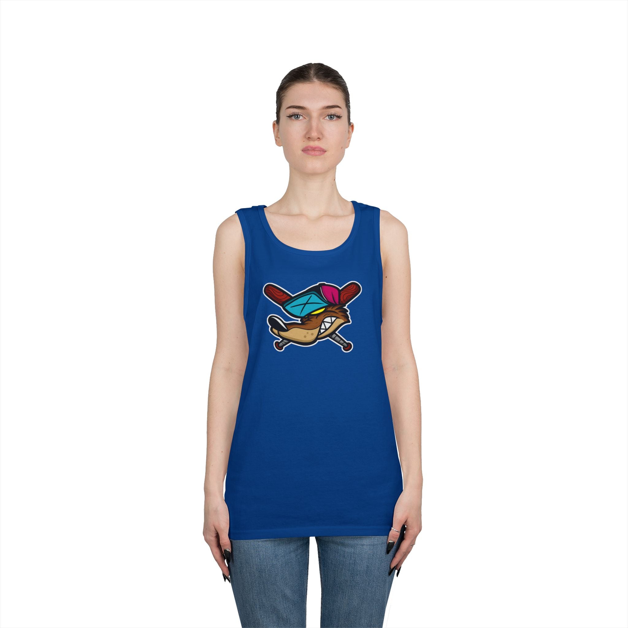 Playful Cartoon Graphic Tank Top, Fun Summer Apparel for Sport Lovers, Gift for Gamers, Casual Wear, Ideal for Birthdays, Beach Days