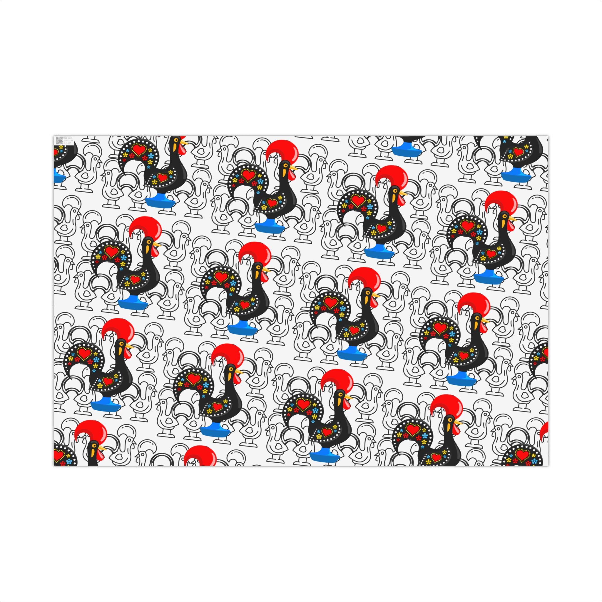 Festive Barcelos Rooster Gift Wrap Papers - Stylish and Playful Wrapping for All Occasions