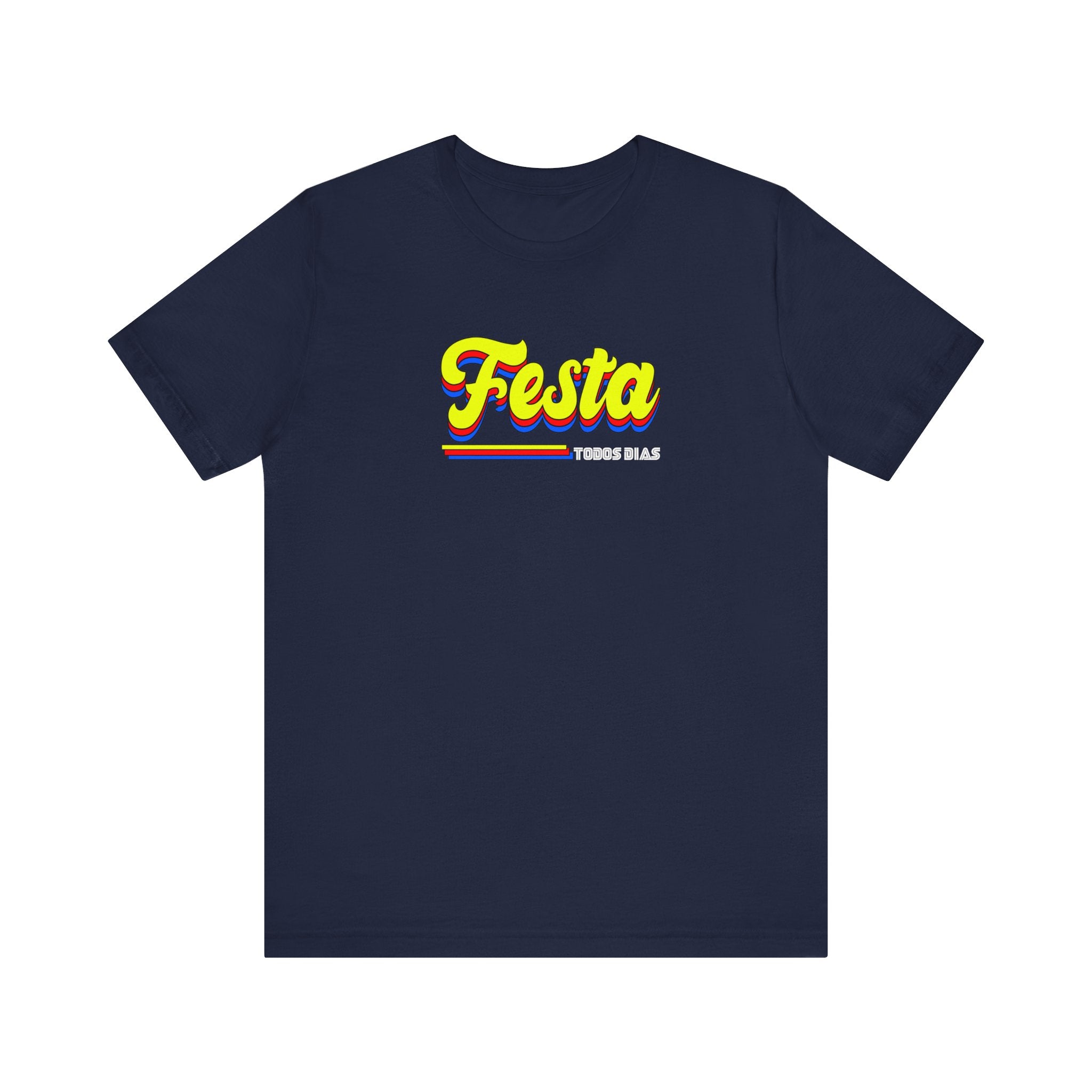 Festa Retro Stripe Tee — "Festa" Graphic T-Shirt