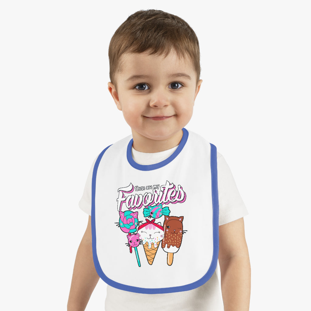 Cute Baby Bib with Ice Cream Design, Fun Bib for Kids, Perfect Baby Shower Gift, Toddler Feeding Bib, Baby Accessories