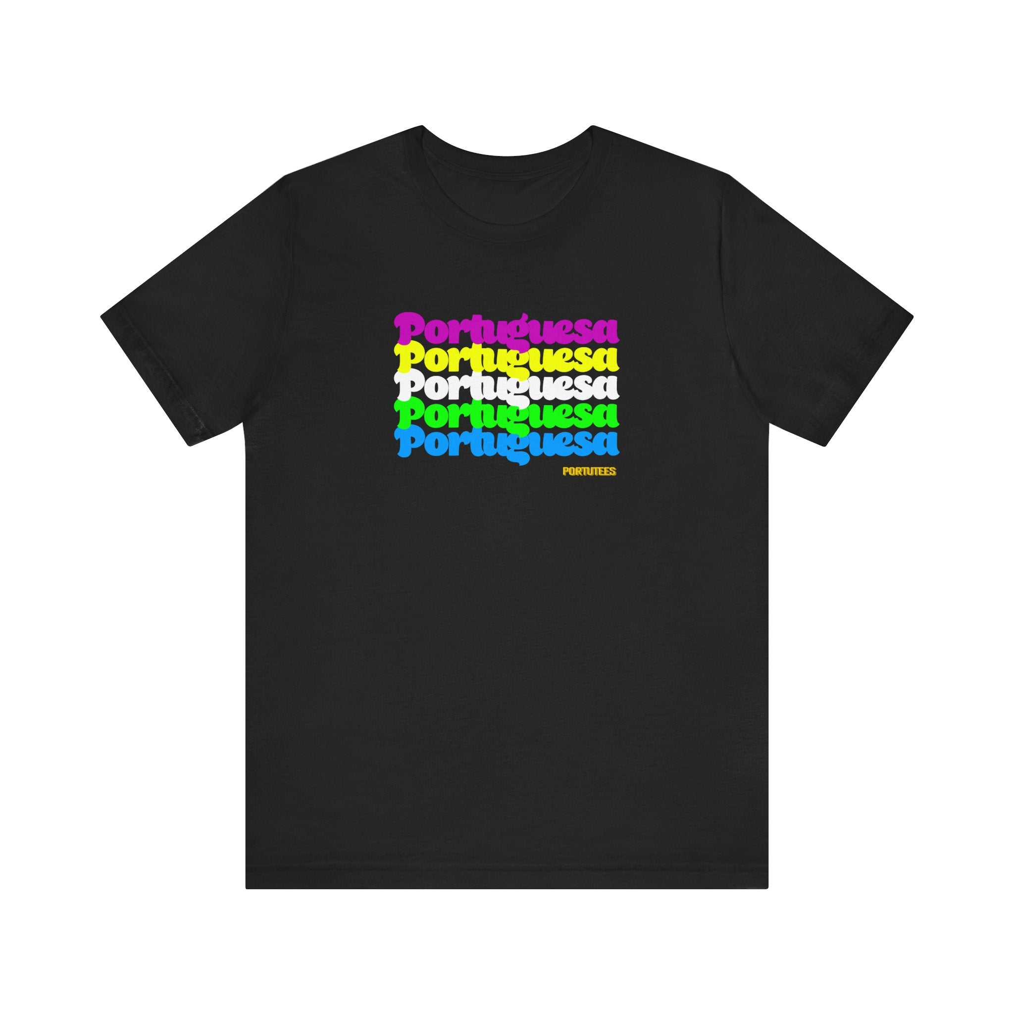Portuguese Retro Rainbow Tee — "Portuguesa" Graphic T-Shirt
