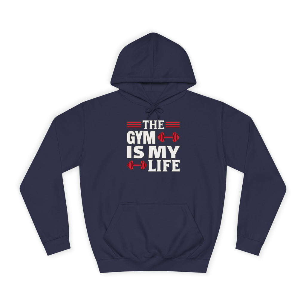 Gym Life Unisex Hoodie, Workout Sweatshirt, Fitness Apparel, Gift for Gym Lovers, College Casual Wear