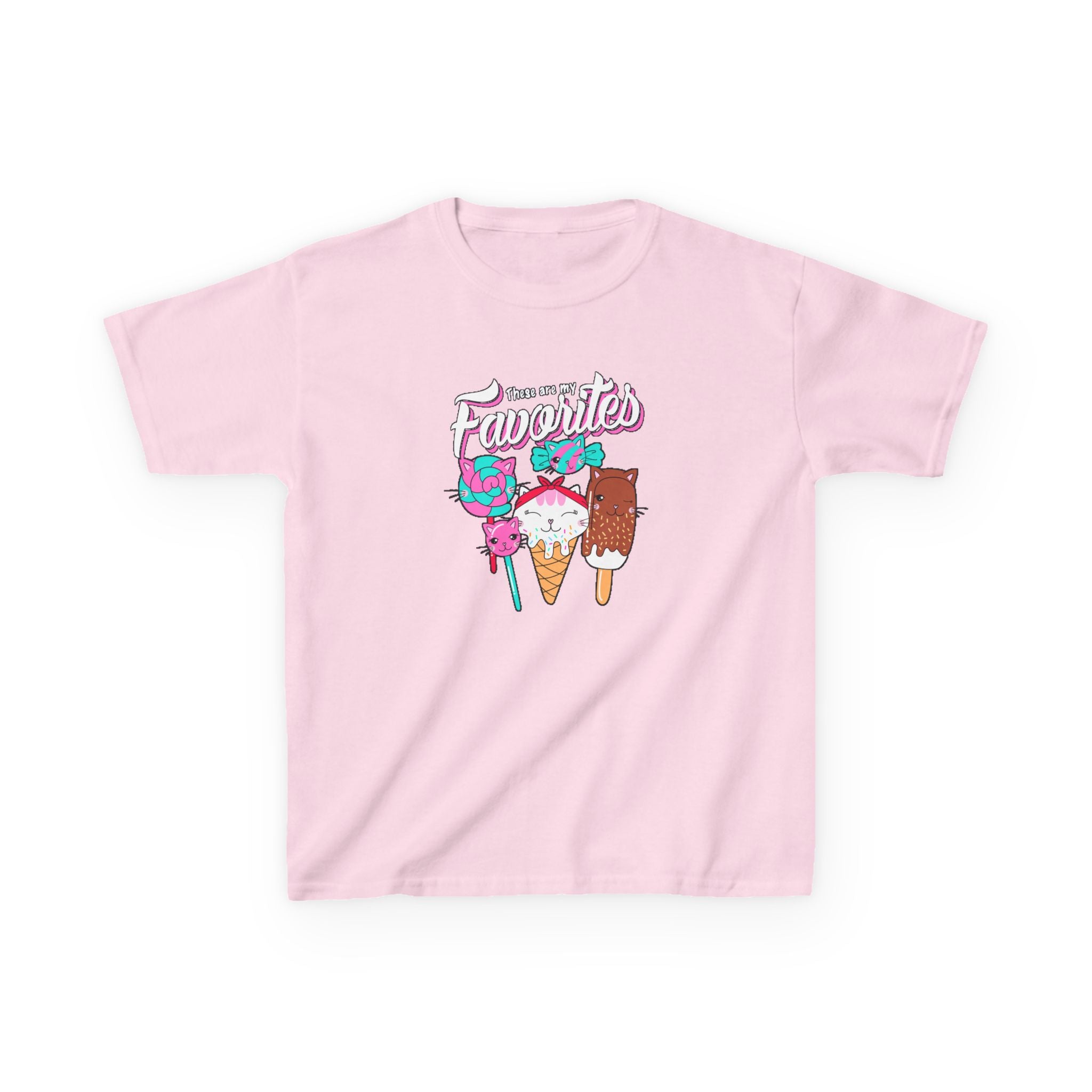 Ice Cream Favorites Kids Heavy Cotton Tee, Fun Summer T-Shirt, Cute Kids Apparel, Birthday Gift, Playdate Top