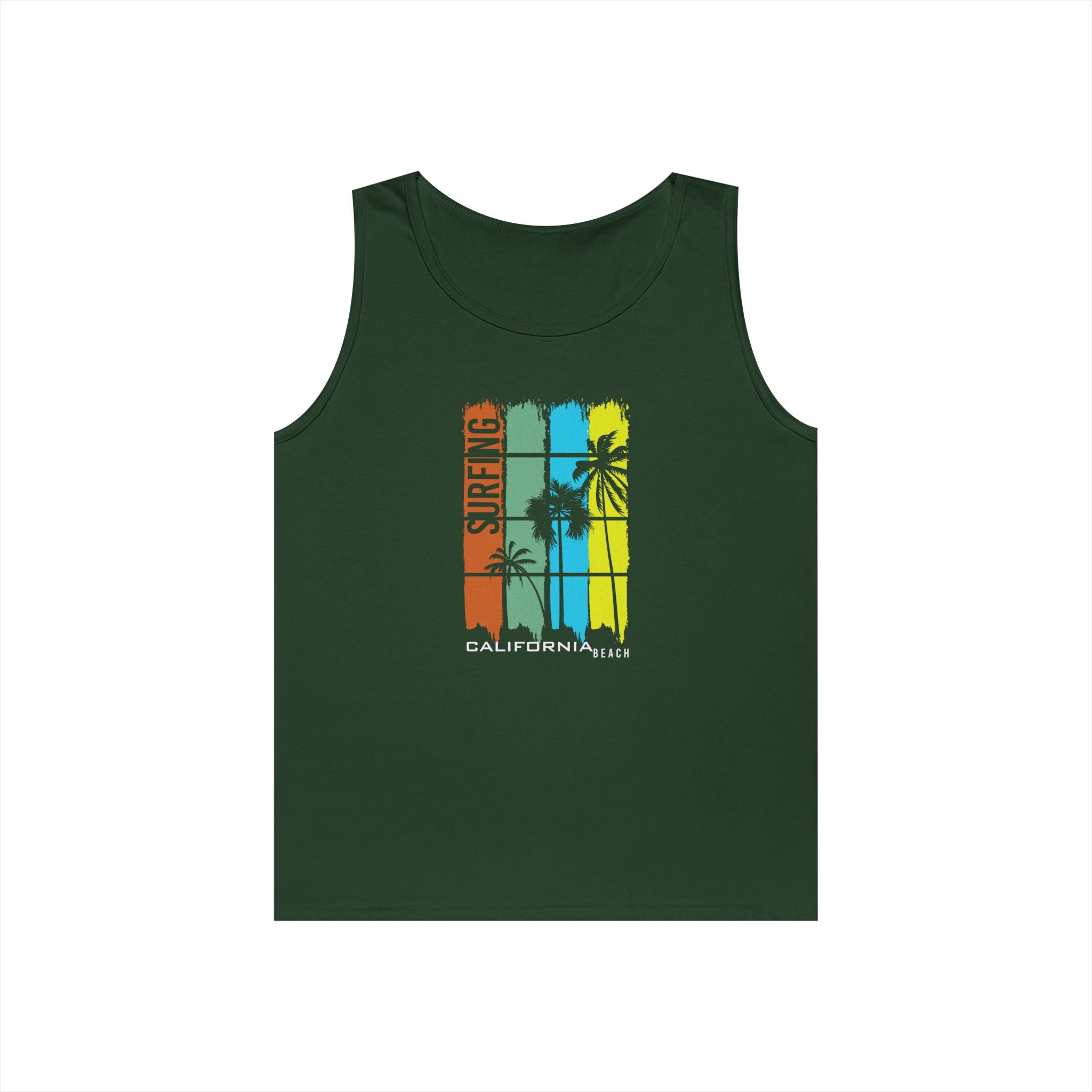 Surf Vibe Unisex Heavy Cotton Tank Top - Perfect for Summer, Beach Days, Relaxation, Surfing, Pool Parties, Vacation Wear