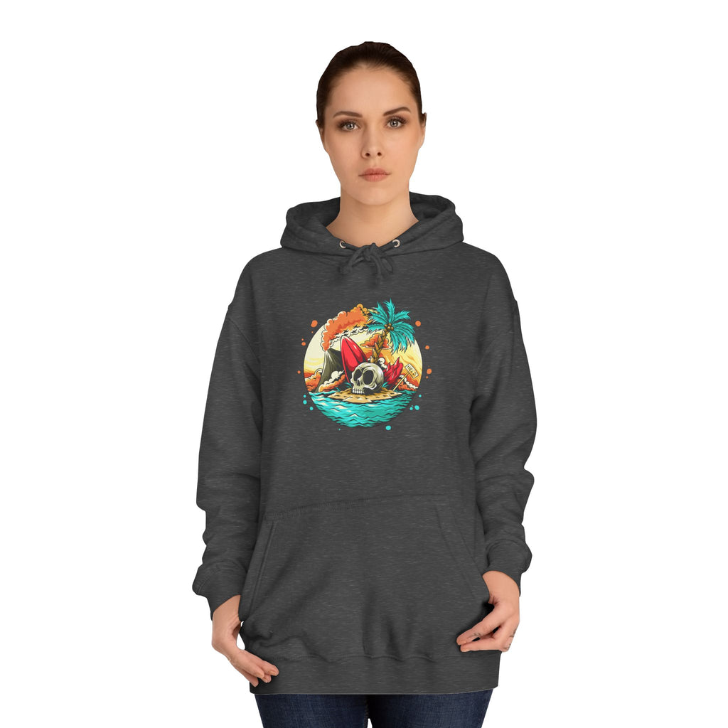 Tropical Paradise Unisex College Hoodie, Beach Vibes Sweatshirt, Summer Gift, Vacation Apparel, Cozy Hooded Pullover, Casual Wear