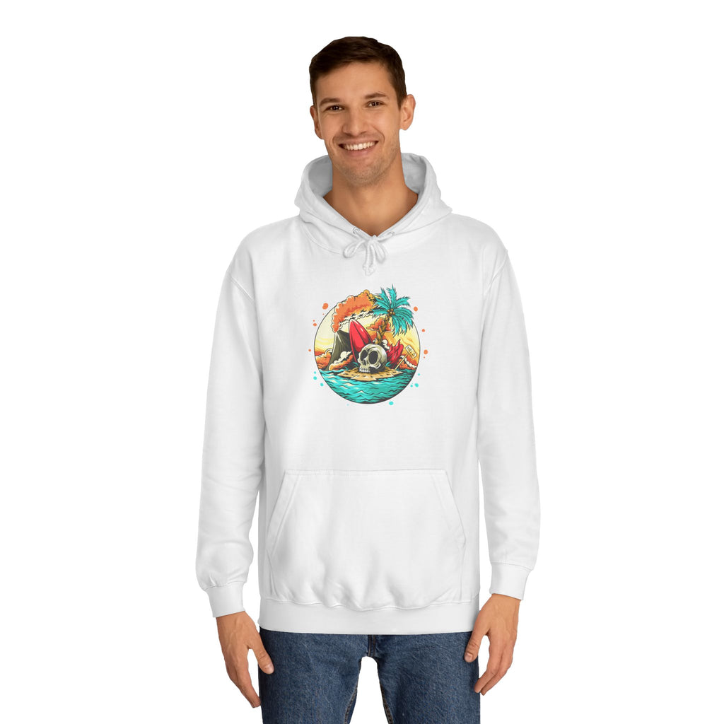 Tropical Paradise Unisex College Hoodie, Beach Vibes Sweatshirt, Summer Gift, Vacation Apparel, Cozy Hooded Pullover, Casual Wear