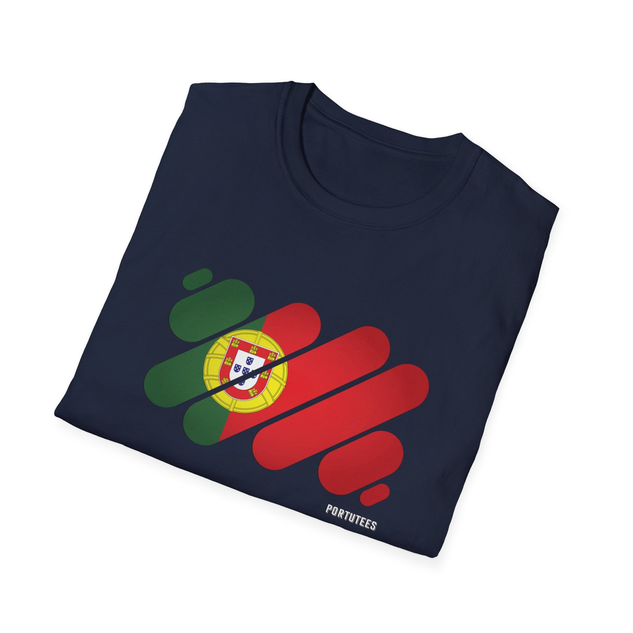 Portugal Flag Graphic T-Shirt — Modern Brushstroke Portuguese Pride Tee