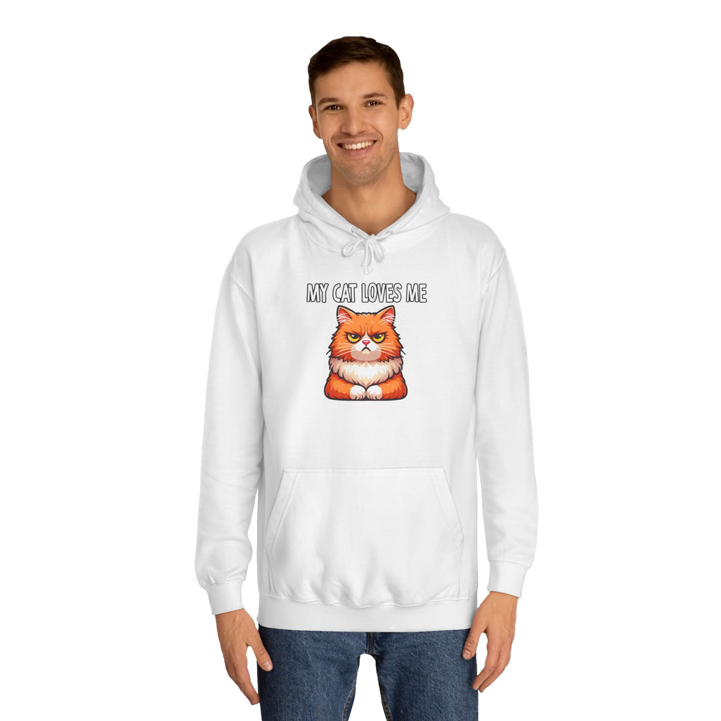 Funny Cat Hoodie, Cozy Pet Lover Sweater, My Cat Loves Me Hoodie, Gift for Cat Owners, Unisex Animal Sweatshirt