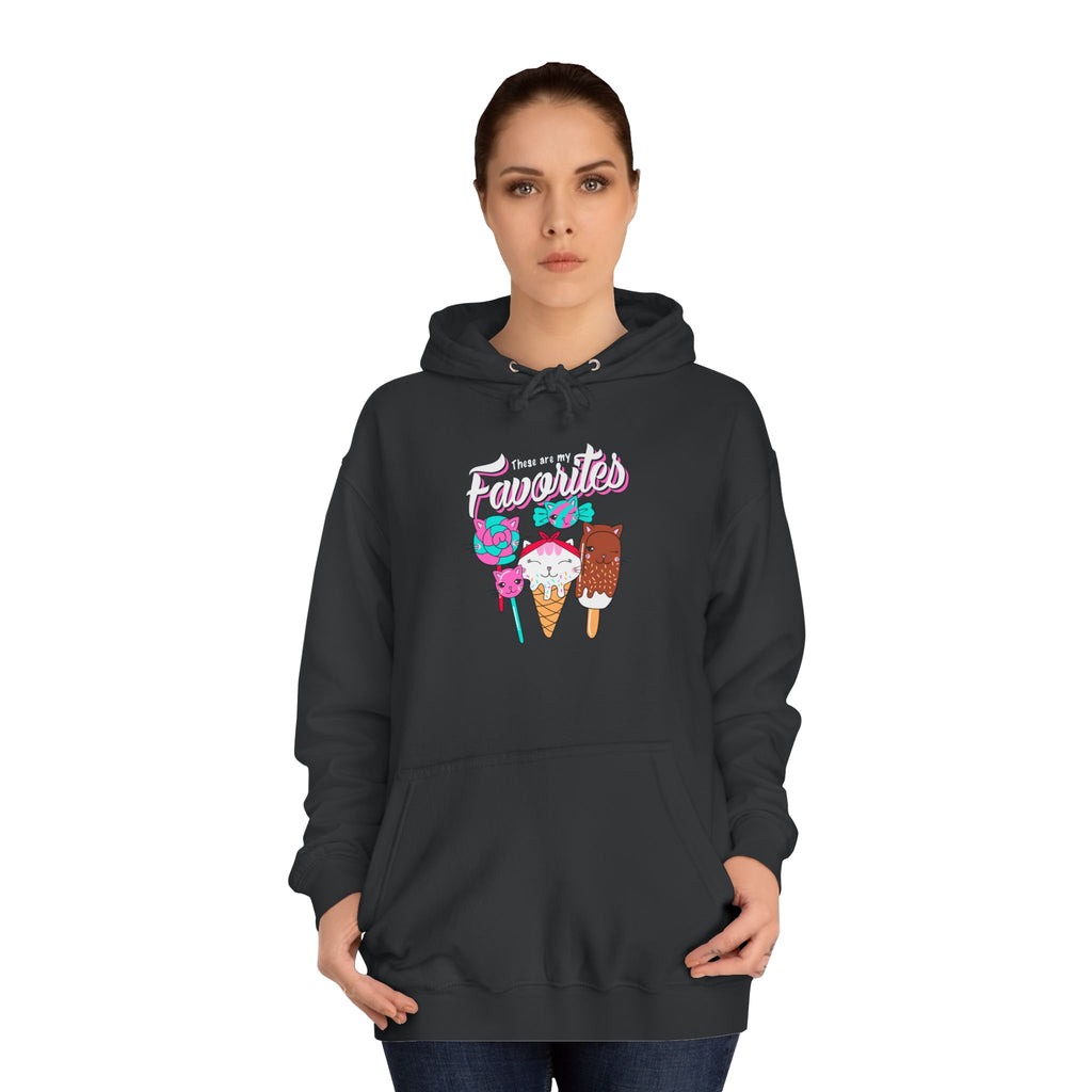 Ice Cream Favorites Unisex Hoodie - Cute Ice Cream Lover Sweatshirt, Ice Cream Gift, Ice Cream Hooded Pullover, Ice Cream Apparel, Ice Cream