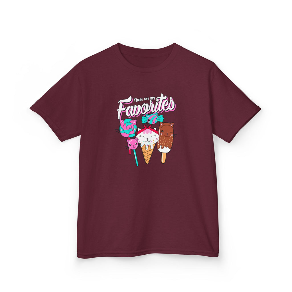 Ice Cream Favorites Kids Heavy Cotton Tee, Fun Summer T-Shirt, Cute Kids Apparel, Birthday Gift, Playdate Top