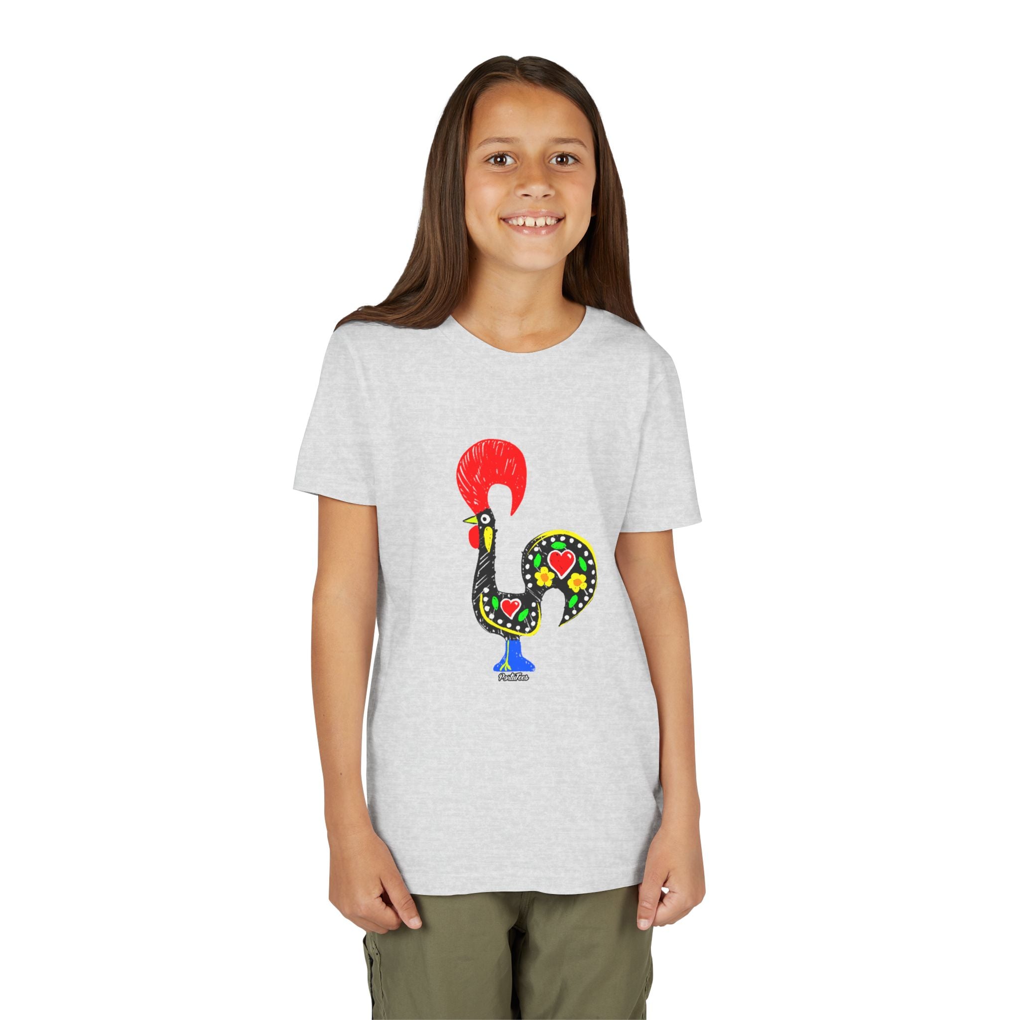 Colorful Rooster Youth Tee - Fun & Playful Shirt for Kids