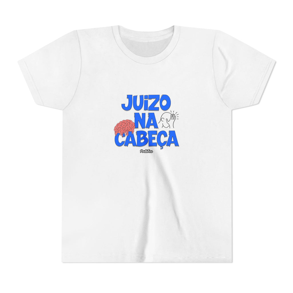 Juízo na Cabeça Youth Short Sleeve Tee - Fun Graphic T-Shirt for Kids