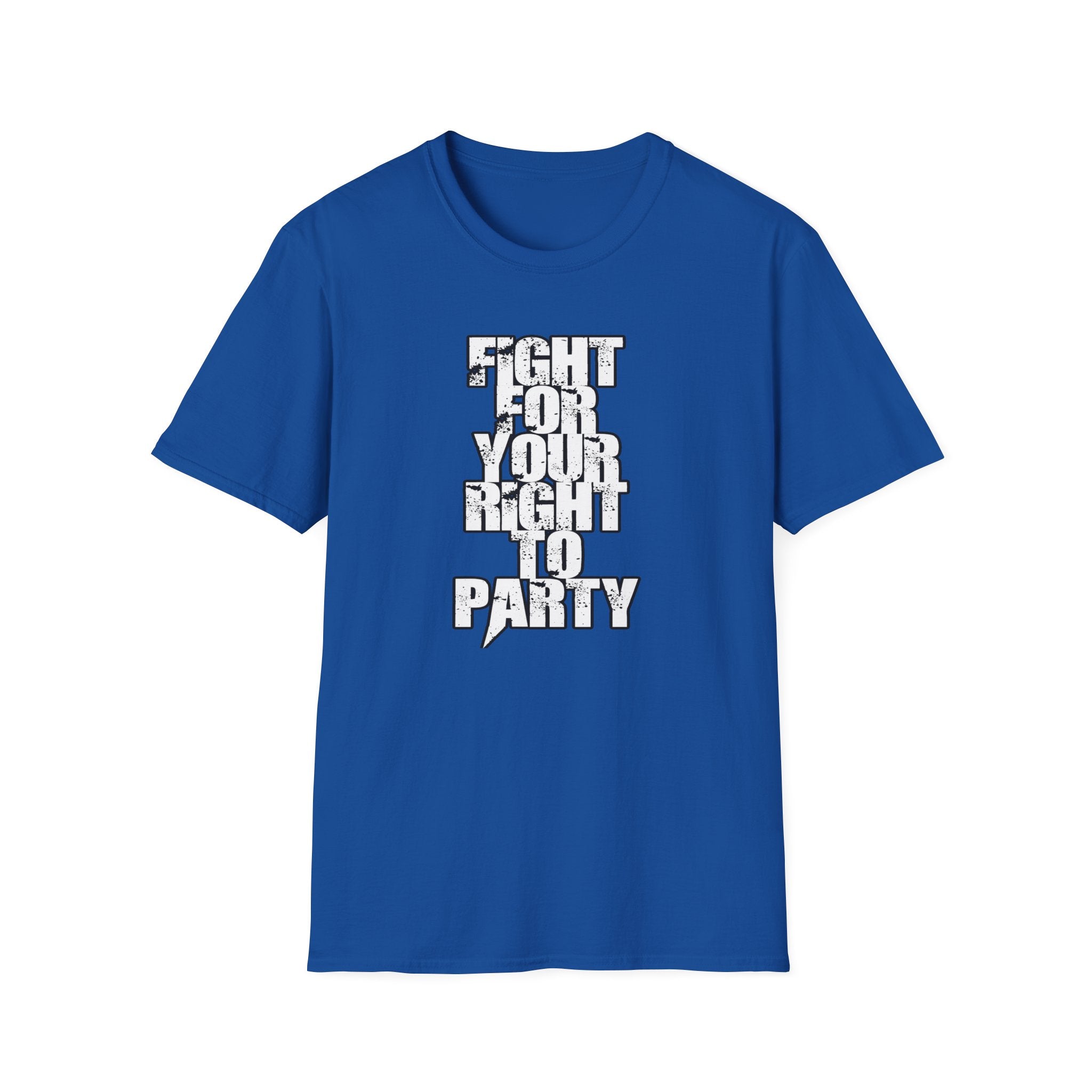 Fight for Your Right to Party T-Shirt, Unisex Graphic Tee, Casual Softstyle Shirt, Music Festival Wear, Gift for Party Lovers