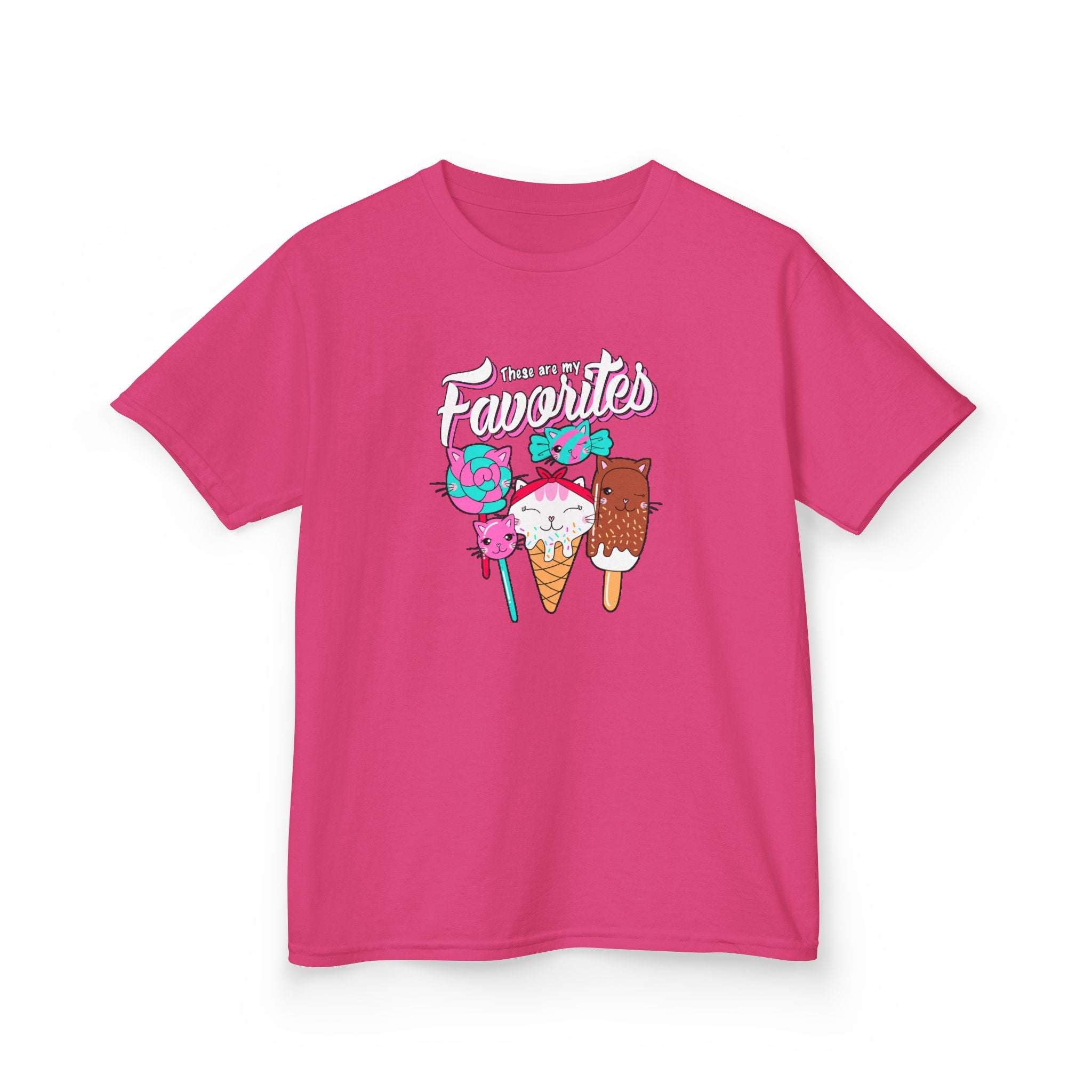 Ice Cream Favorites Kids Heavy Cotton Tee, Fun Summer T-Shirt, Cute Kids Apparel, Birthday Gift, Playdate Top