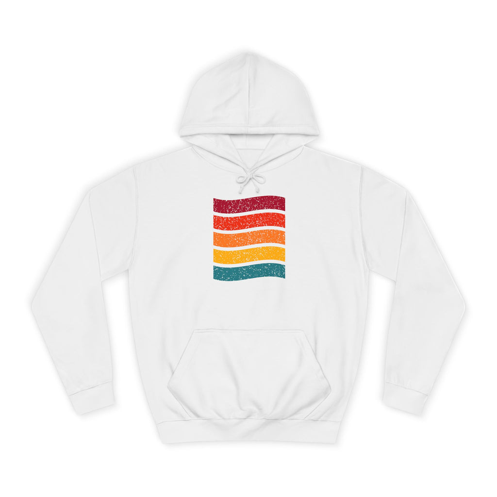 Colorful Stripe Unisex College Hoodie | Cozy Casualwear, Gifts for Students, Fall Fashion, College Events, Lounge Wear