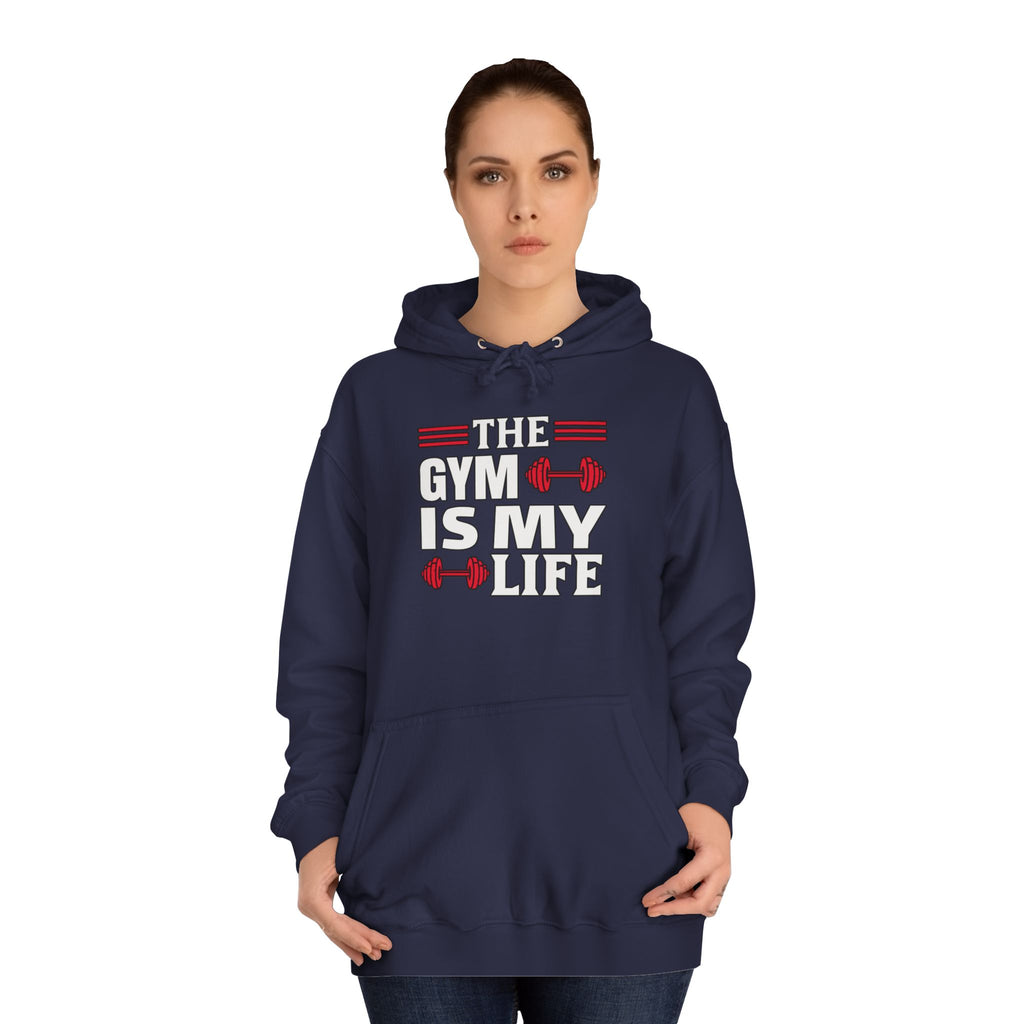 Gym Life Unisex Hoodie, Workout Sweatshirt, Fitness Apparel, Gift for Gym Lovers, College Casual Wear