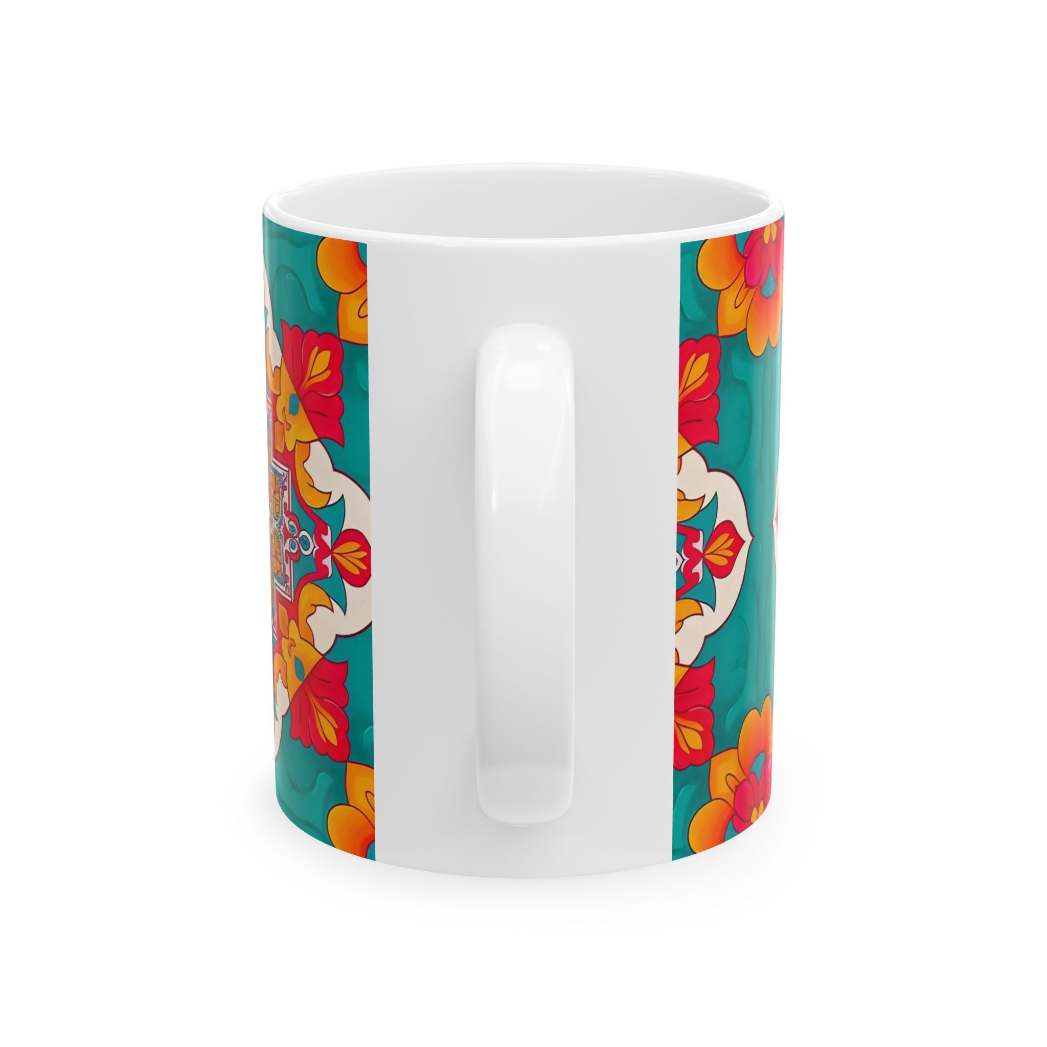 Colorful Bohemian Ceramic Mug, Unique Gift for Coffee Lovers, Home Decor, Tea Time, Artsy Mugs, Personalized Holiday Gift