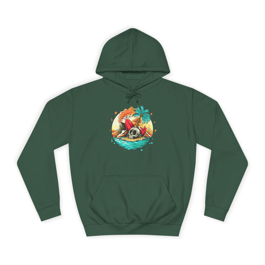 Tropical Paradise Unisex College Hoodie, Beach Vibes Sweatshirt, Summer Gift, Vacation Apparel, Cozy Hooded Pullover, Casual Wear