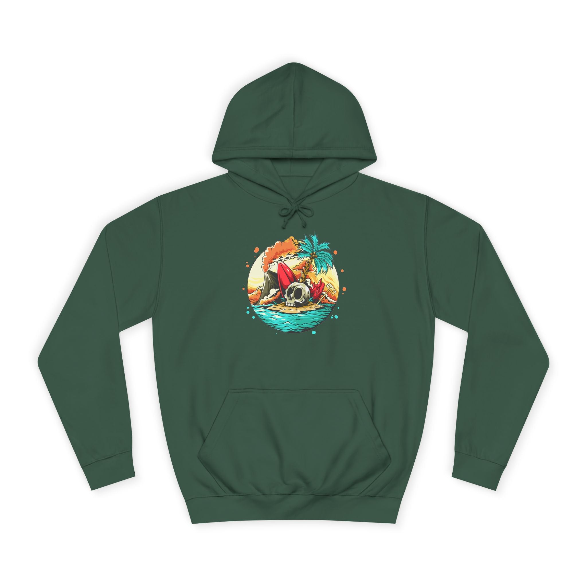 Tropical Paradise Unisex College Hoodie, Beach Vibes Sweatshirt, Summer Gift, Vacation Apparel, Cozy Hooded Pullover, Casual Wear