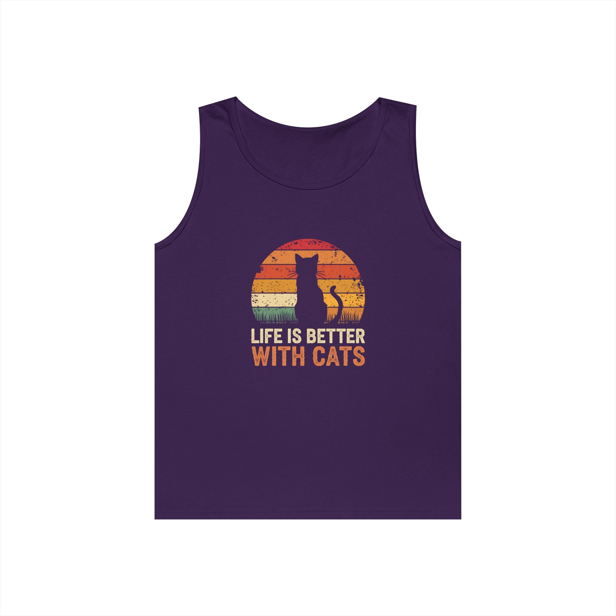 Life Is Better With Cats Tank Top, Cat Lover Gift, Unisex Cat Tank, Summer Shirt, Pet Lover Apparel, Gift for Cat Mom