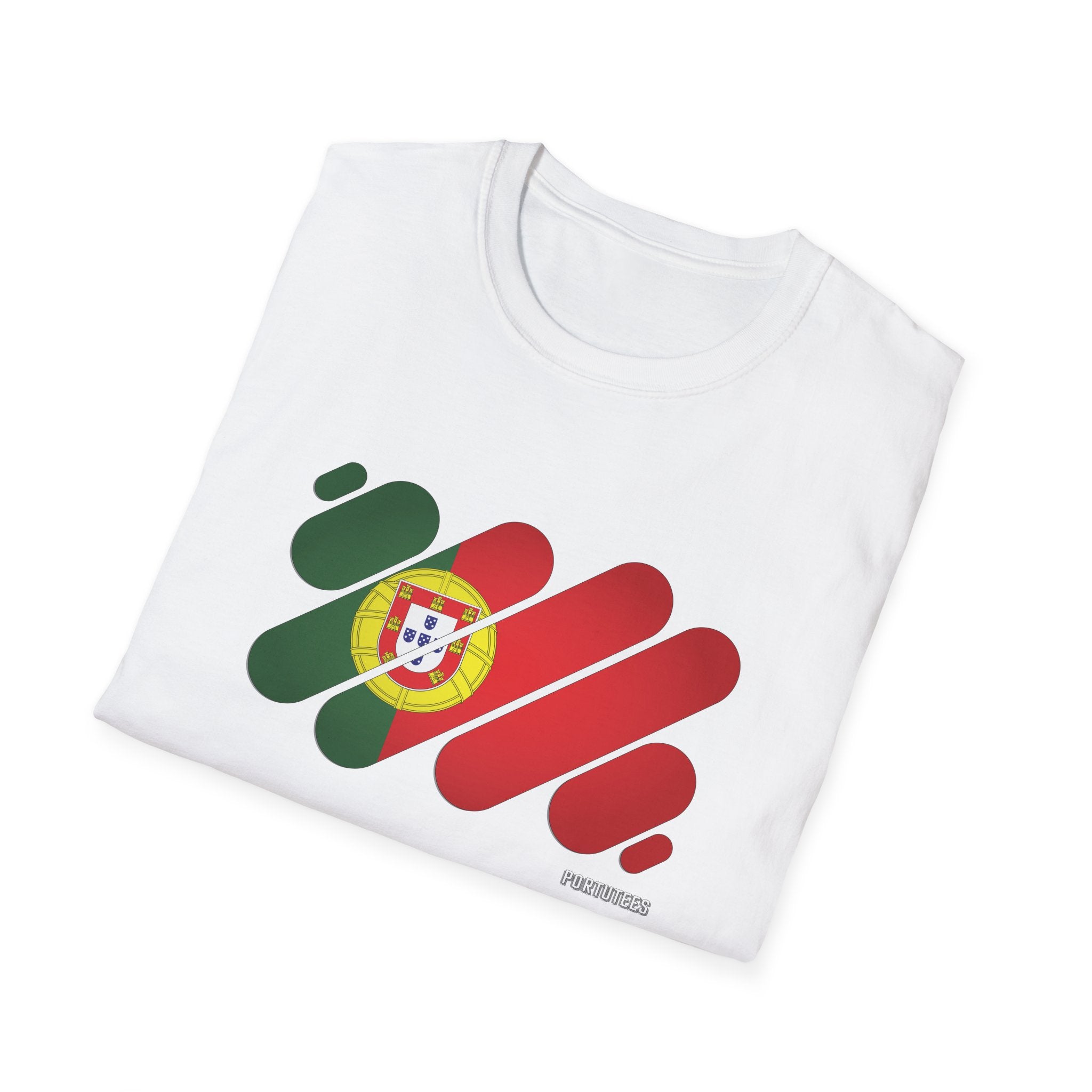 Portugal Flag Graphic T-Shirt — Modern Brushstroke Portuguese Pride Tee