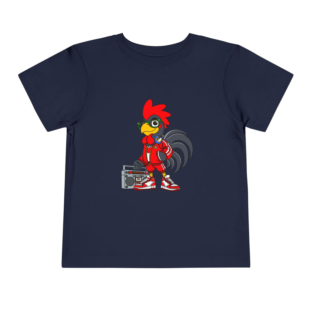 Hip-Hop Rooster Kids Tee, Toddler Short Sleeve Shirt, Fun T-Shirt, Hipster Apparel for Kids, Birthday Gift for Boys, Fun Theme Party