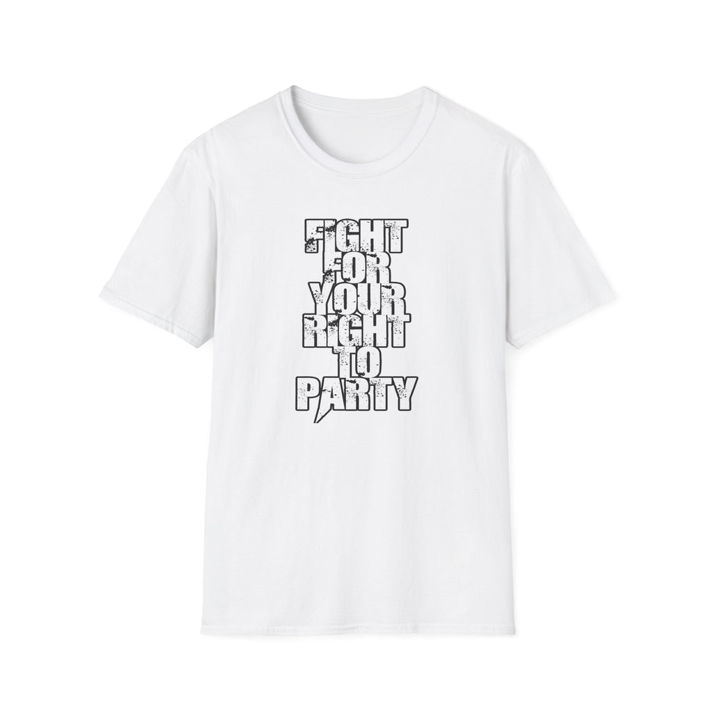 Fight for Your Right to Party T-Shirt, Unisex Graphic Tee, Casual Softstyle Shirt, Music Festival Wear, Gift for Party Lovers