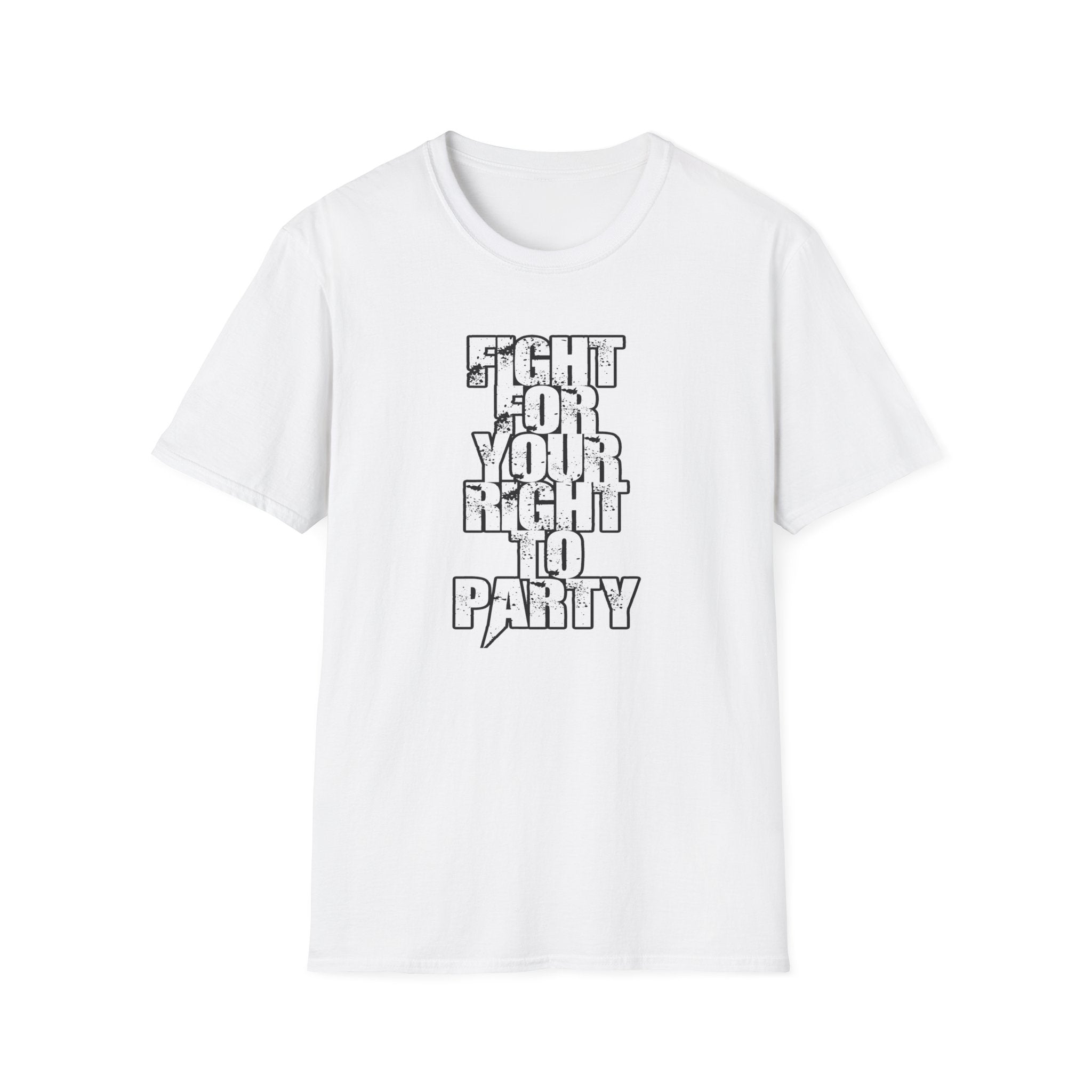 Fight for Your Right to Party T-Shirt, Unisex Graphic Tee, Casual Softstyle Shirt, Music Festival Wear, Gift for Party Lovers