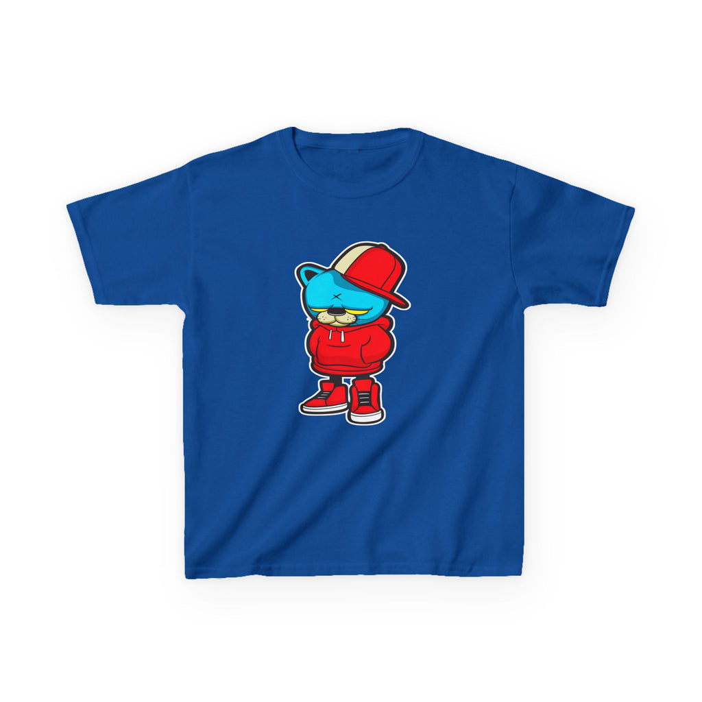 Cool Cartoon Bear Kids Tee, Trendy Youth T-Shirt, Hipster Gift, Cartoon Character Apparel, Streetwear for Kids