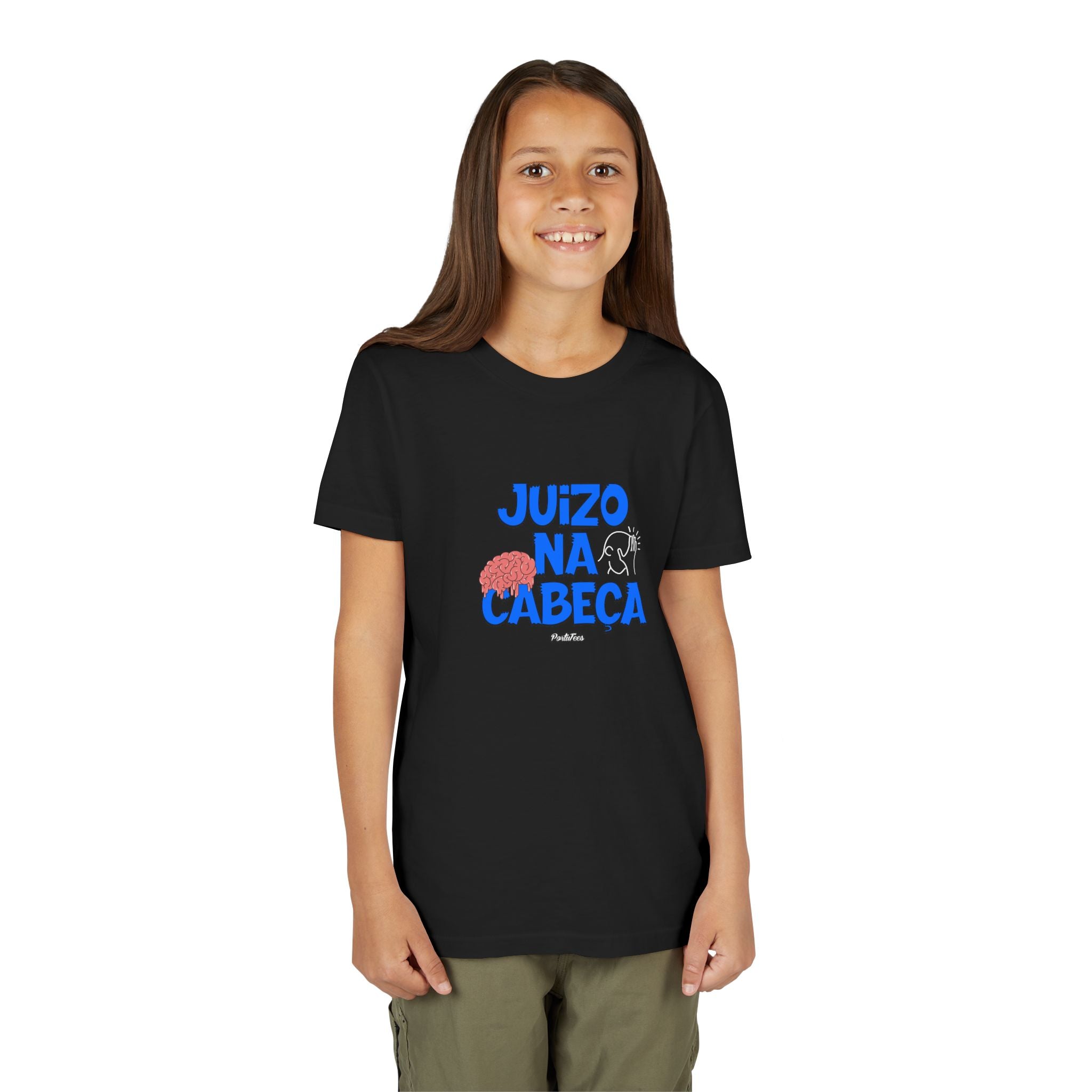 Juízo na Cabeça Youth Short Sleeve Tee - Fun Graphic T-Shirt for Kids