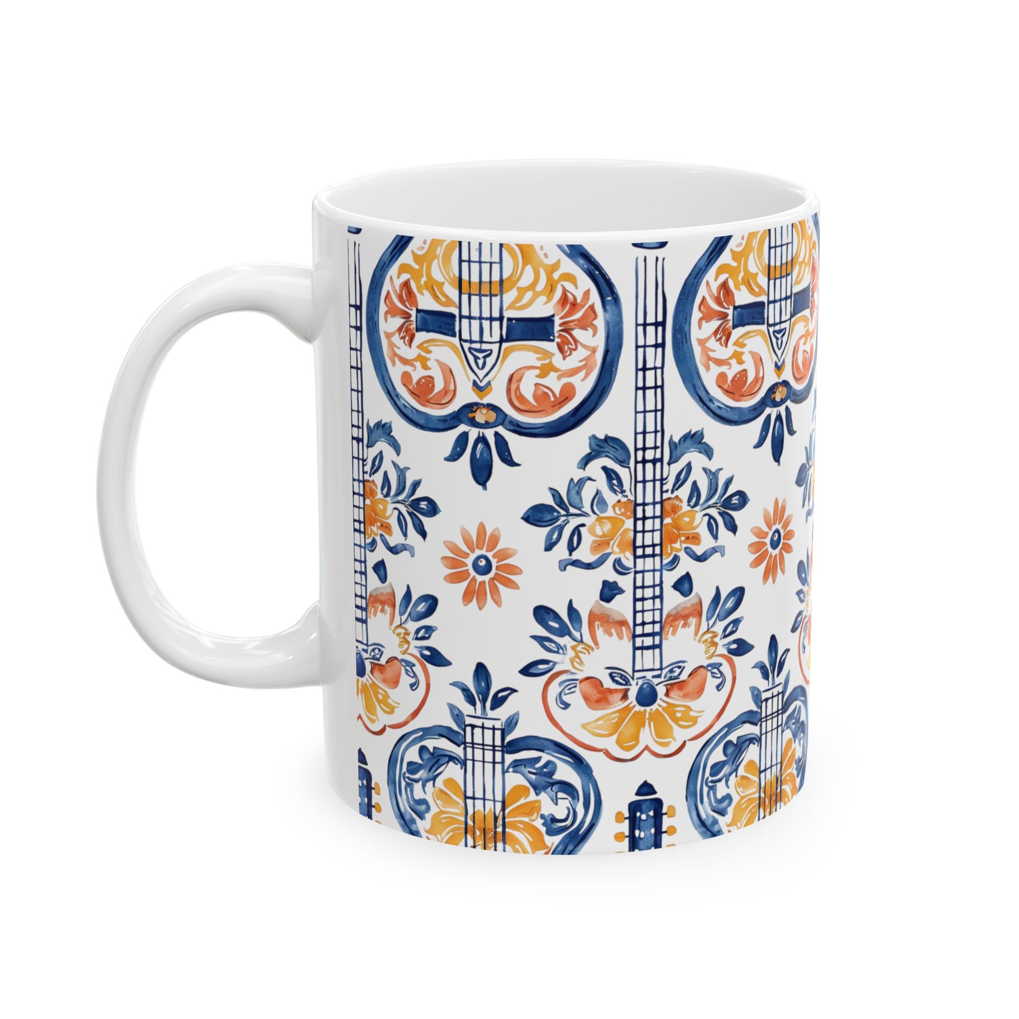 FADO Florals & Strings Ceramic Mug - A Colorful Touch for Coffee Lovers