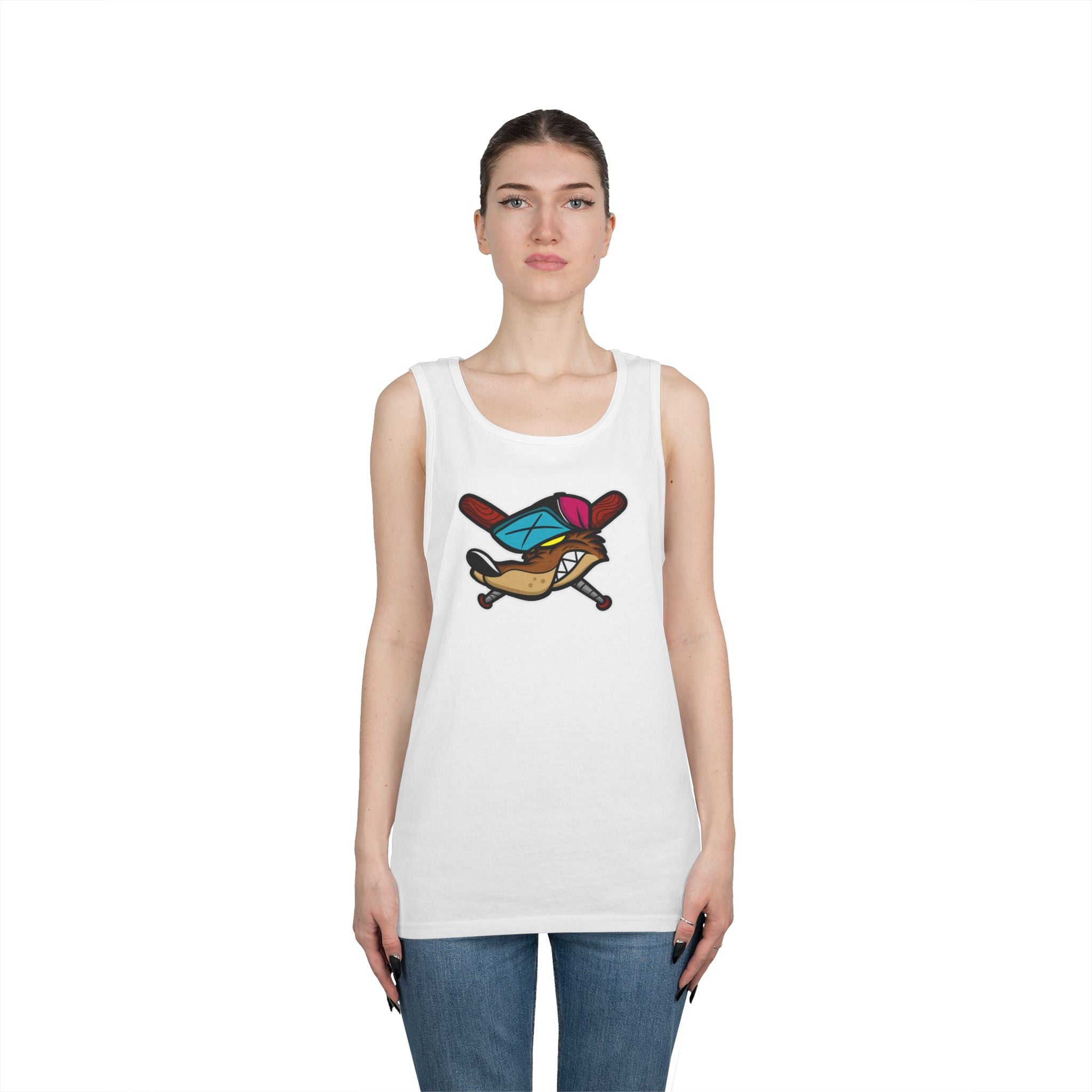 Playful Cartoon Graphic Tank Top, Fun Summer Apparel for Sport Lovers, Gift for Gamers, Casual Wear, Ideal for Birthdays, Beach Days