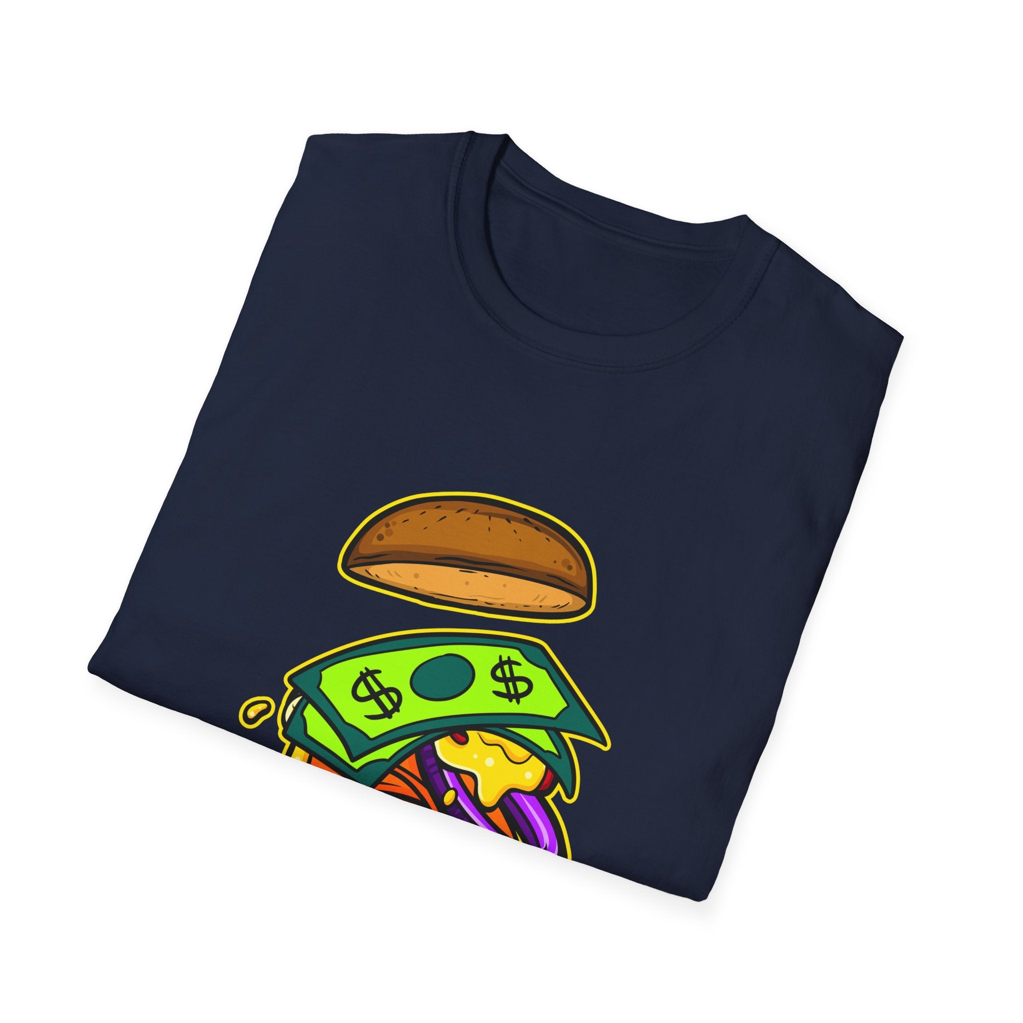 Money Burger Unisex T-Shirt, Funny Foodie Shirt, Perfect for Food Lovers, Gift for Burger Enthusiasts, Casual Weekend Tee, Streetwear
