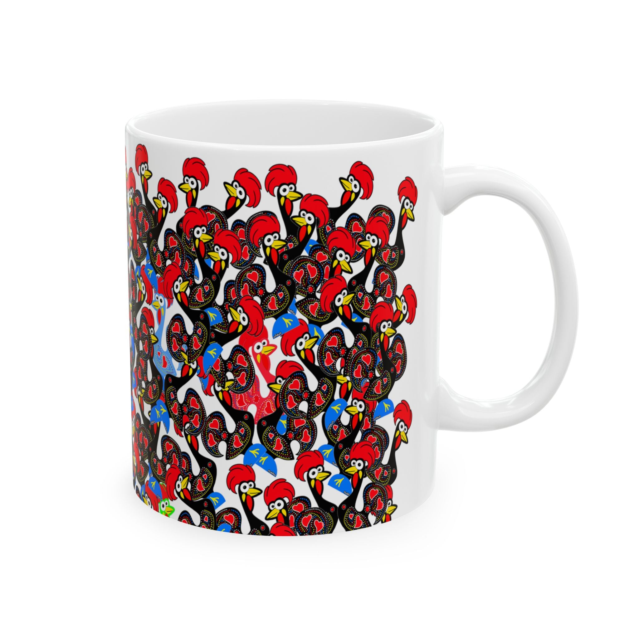 Colorful Barcelos Rooster Ceramic Mug - Fun 11oz