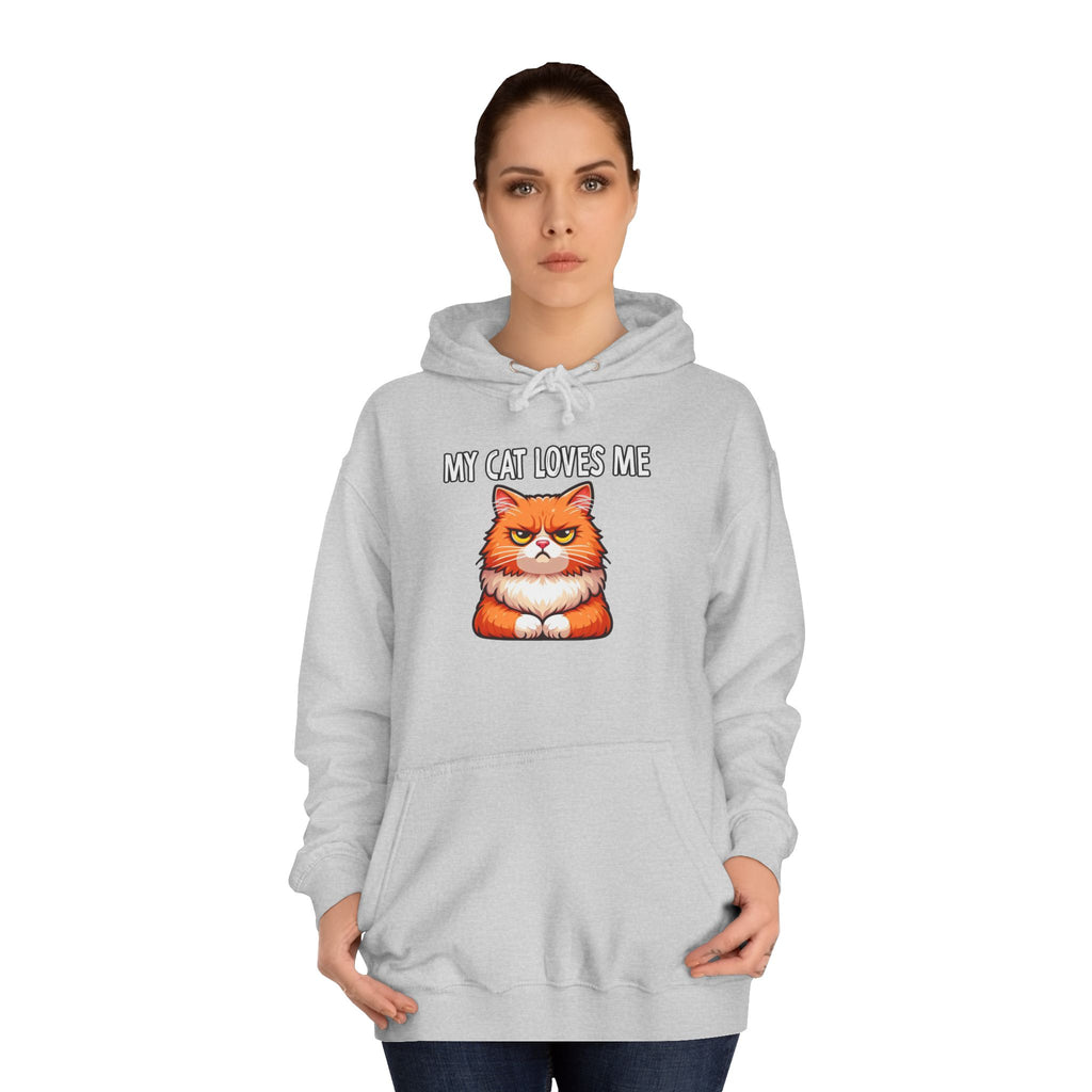 Funny Cat Hoodie, Cozy Pet Lover Sweater, My Cat Loves Me Hoodie, Gift for Cat Owners, Unisex Animal Sweatshirt