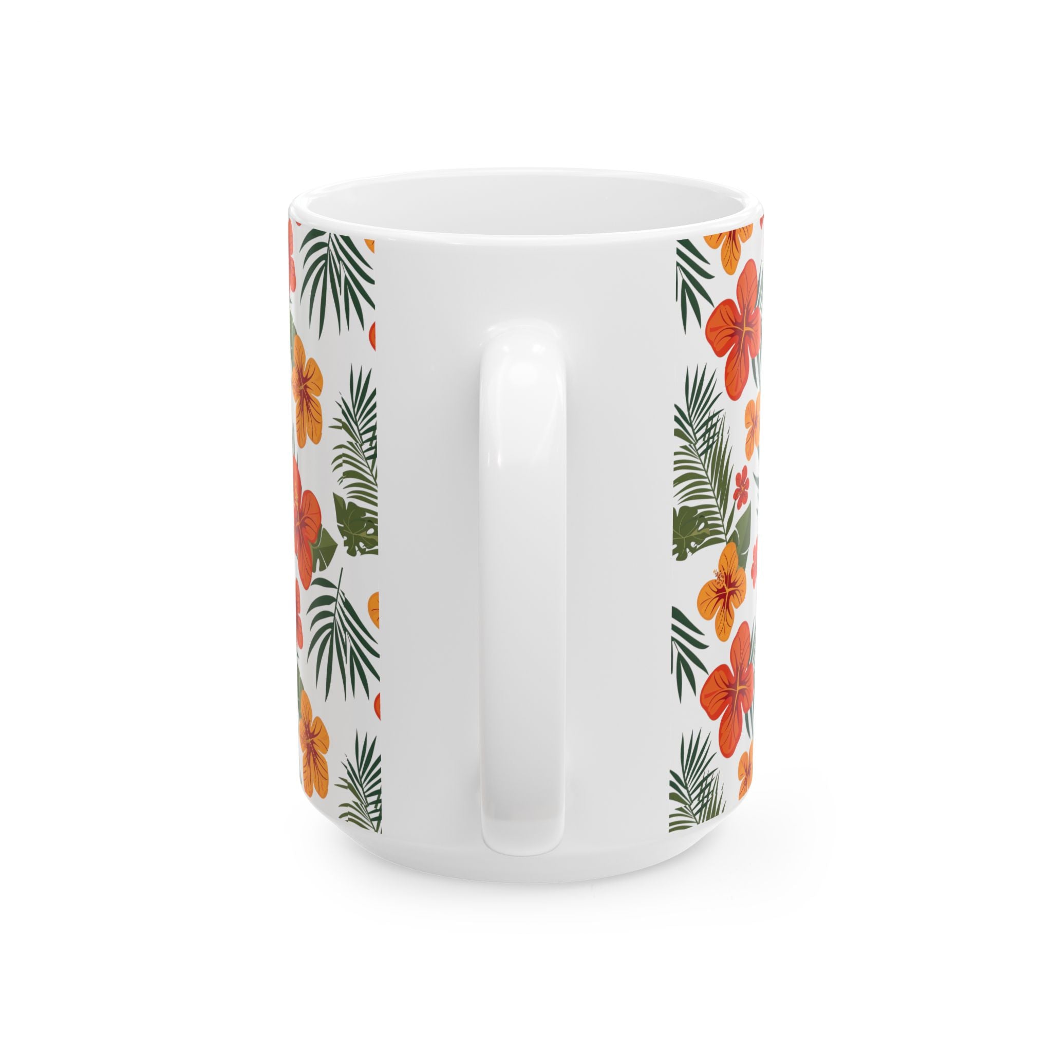 Tropical Floral Ceramic Mug, Perfect for Home or Office, Gift for Plant Lovers, Coffee Lover, Mother's Day, Summer Vibes