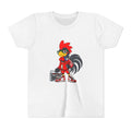Hip-Hop Rooster Youth Tee, Fun Graphic Shirt, Hipster Kids Apparel, Music Lover Gift, Trendy Summer Outfit