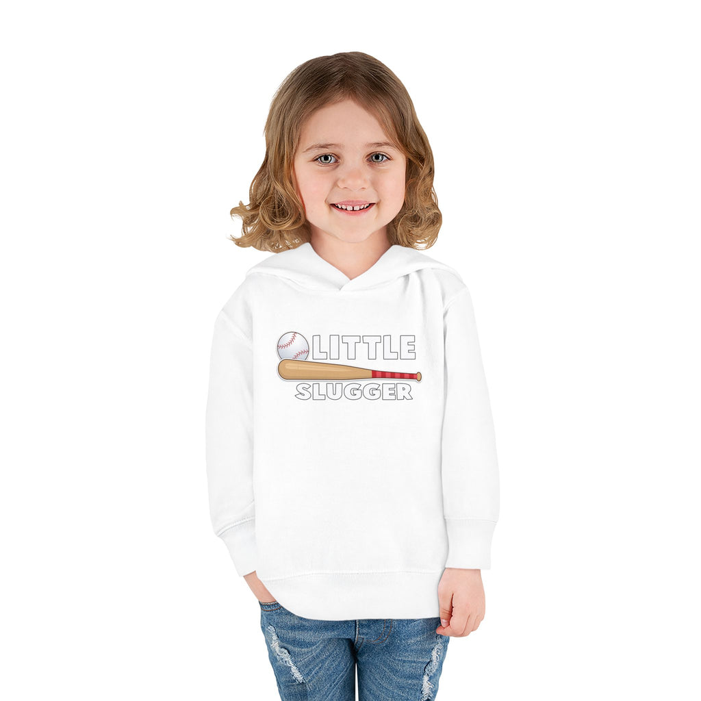 Little Slugger Toddler Fleece Hoodie - Perfect for Gift Giving, Birthdays, Baseball Season, Cozy Comfort, Toddler Apparel