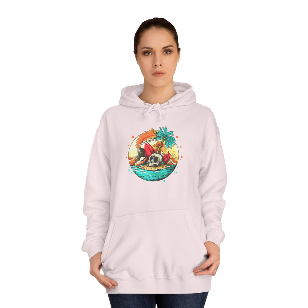 Tropical Paradise Unisex College Hoodie, Beach Vibes Sweatshirt, Summer Gift, Vacation Apparel, Cozy Hooded Pullover, Casual Wear