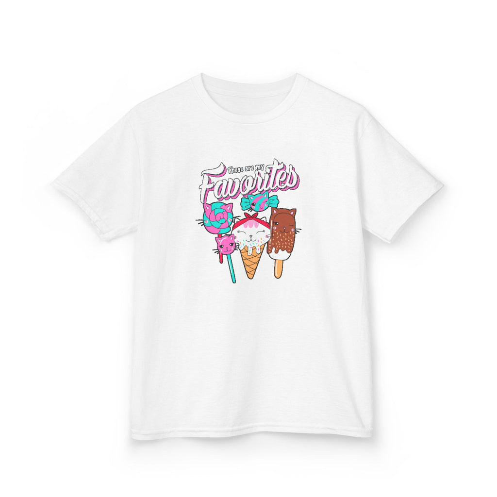 Ice Cream Favorites Kids Heavy Cotton Tee, Fun Summer T-Shirt, Cute Kids Apparel, Birthday Gift, Playdate Top