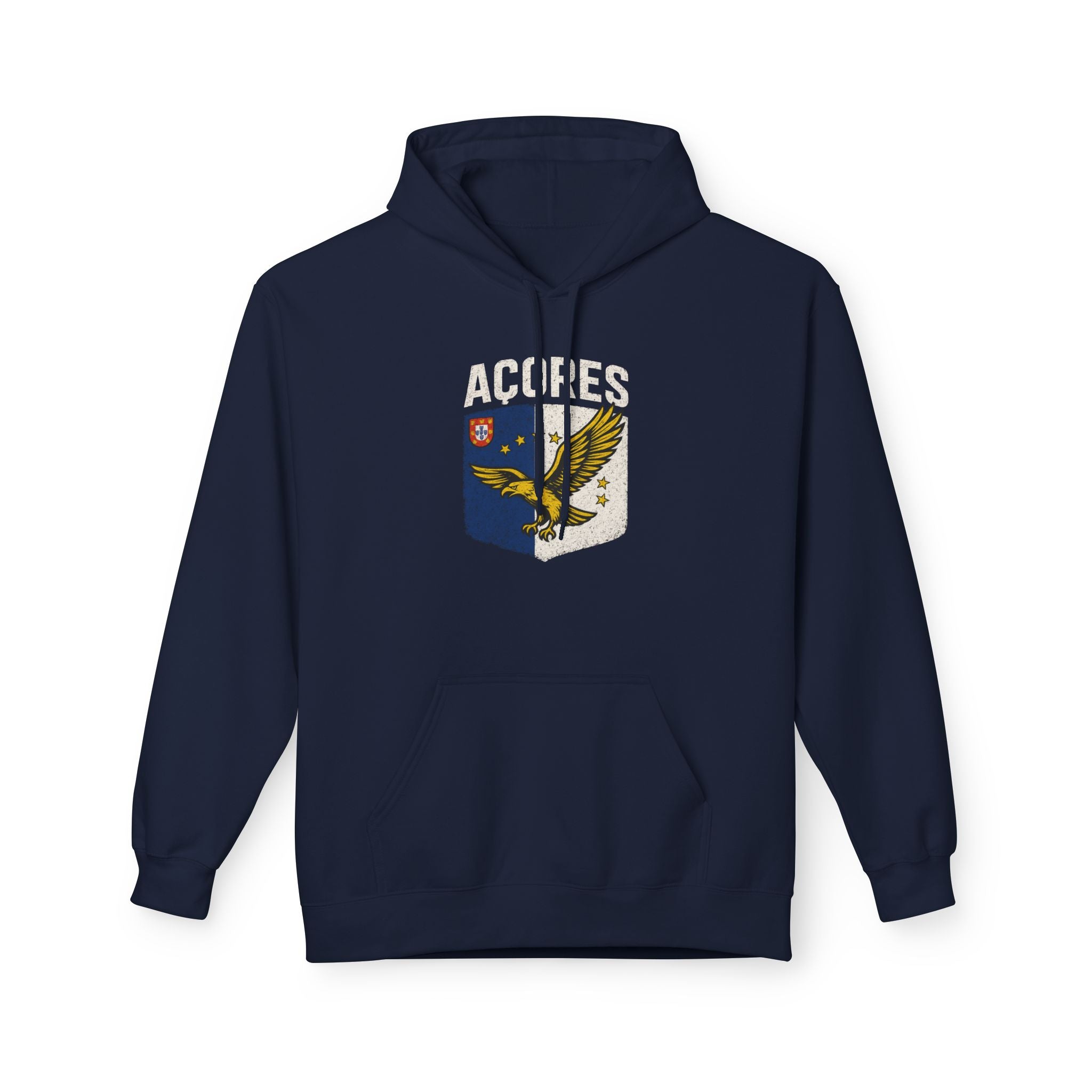 Acores Crest Hoodie — Vintage Shield & Eagle Graphic