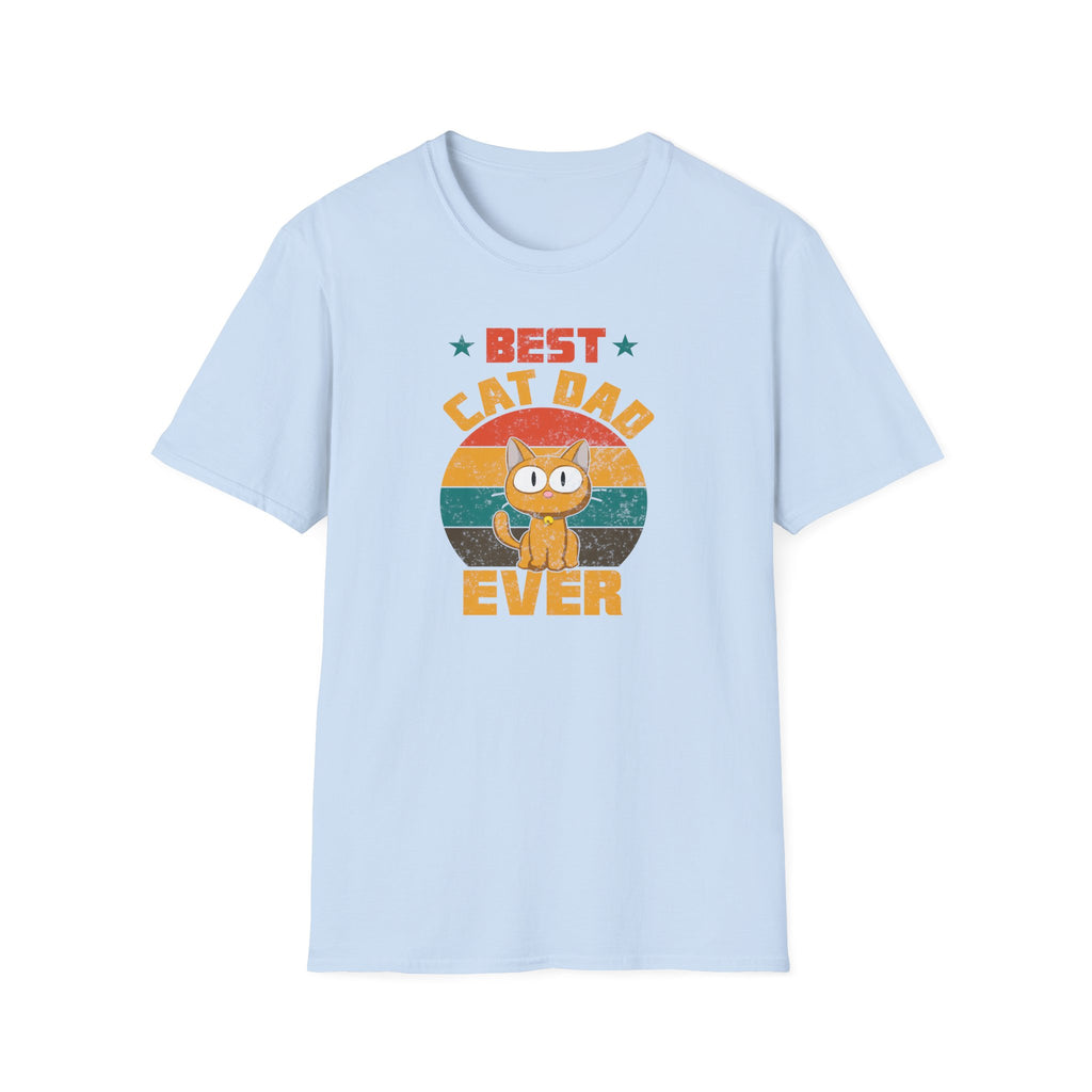 Best Cat Dad Ever T-Shirt | Funny Cat Lover Gift | Unisex Softstyle Tee | Perfect for Father's Day, Birthdays, Pet Owners
