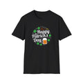 Happy St Patricks Day Unisex Softstyle T-Shirt, Irish Pride Shirt, Shamrock Tee, Beer Lover Gift, Festive Green Top