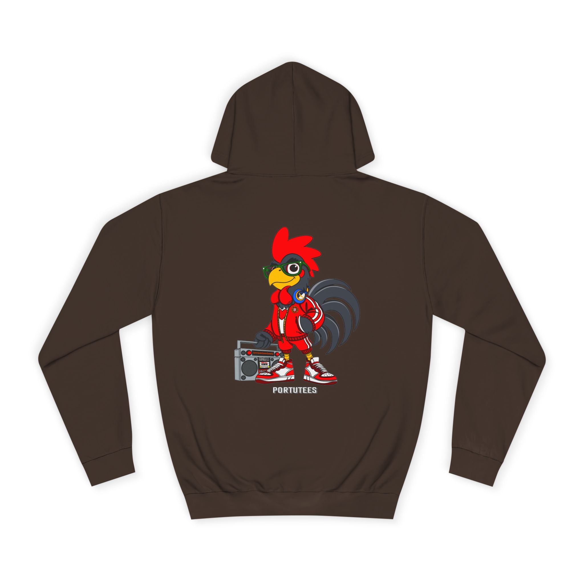 Hip-Hop Portuguese Rooster Hoodie - Urban Style Sweatshirt, Trendy College Apparel, Unisex Outerwear, Chicken Lover Gift, Cool Rooster