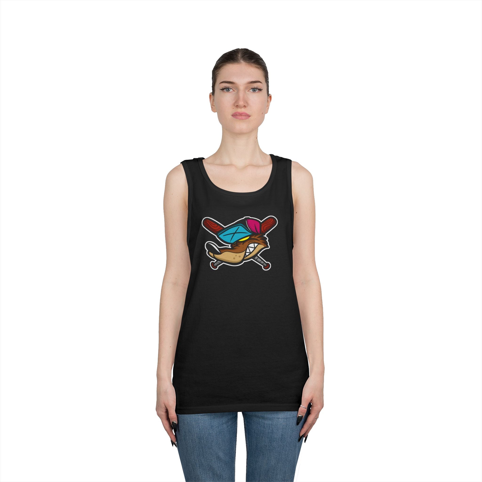 Playful Cartoon Graphic Tank Top, Fun Summer Apparel for Sport Lovers, Gift for Gamers, Casual Wear, Ideal for Birthdays, Beach Days